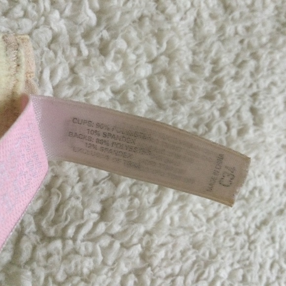 Vintage Victoria's Secret Nude Bra Lightly Padded - Sz 34C - Picture 12 of 15